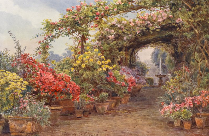 Italiaanse Tuinen: Een Florentijns Terras door George Samuel Elgood