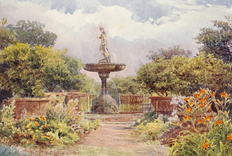 Italiaanse tuinen: Villa Amari, De fontein door George Samuel Elgood
