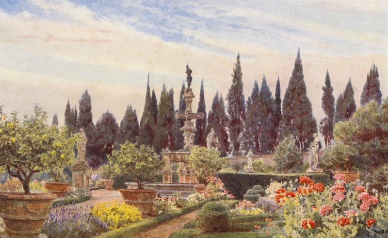 Italiaanse Tuinen: Villa Reale di Castello door George Samuel Elgood
