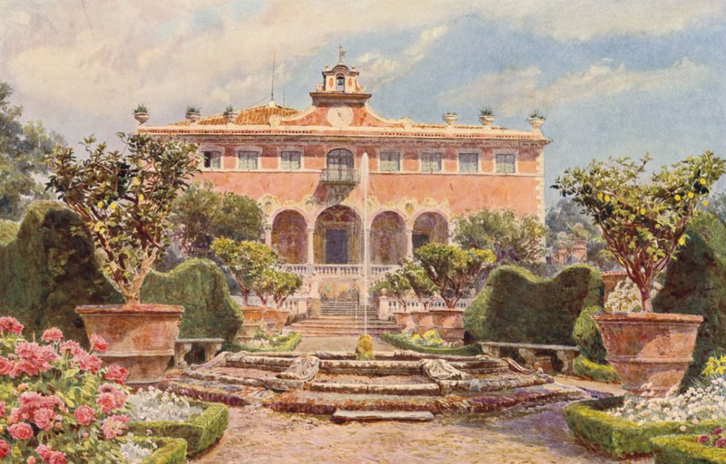 Italiaanse Tuinen: Villa di Caniparola door George Samuel Elgood