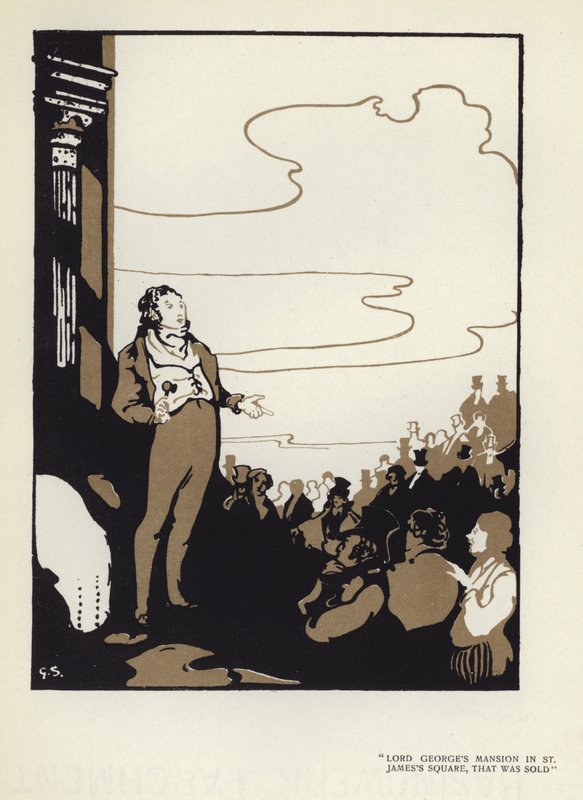 Illustratie voor The Happy Hypocrite door Max Beerbohm door George Sheringham