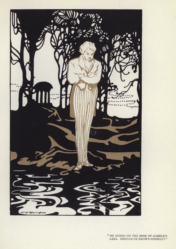 Illustratie voor De Gelukkige Hypocriet door Max Beerbohm (kleur litho) door George Sheringham