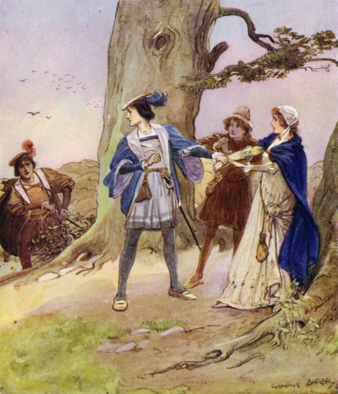 Valentine, nadat hij had gehoord dat zijn rovers een dame gevangen hadden genomen, kwam om haar te troosten en te helpen door George Soper