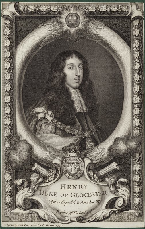 Portret van Henry Stuart, hertog van Gloucester door George Vertue