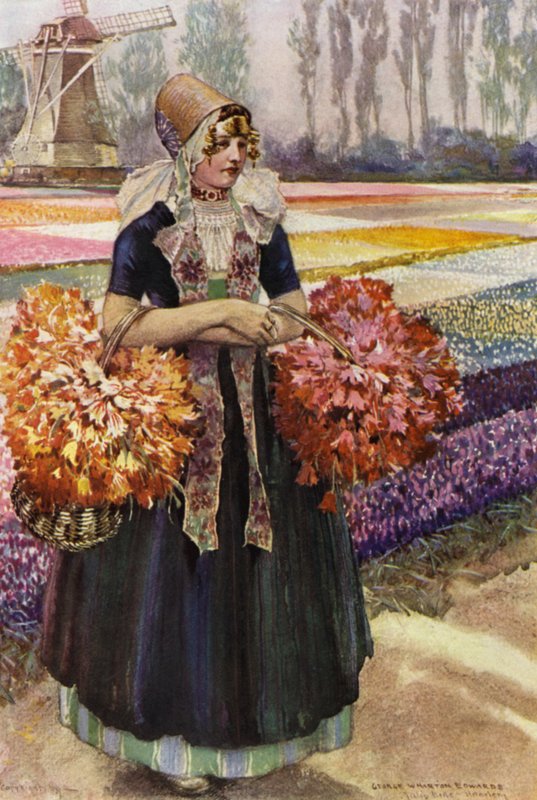 Een Tulpenveld door George Wharton Edwards