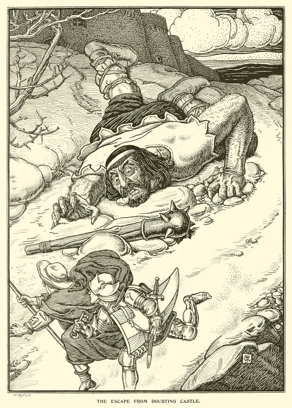 De ontsnapping uit Kasteel Twijfel door George Woolliscroft Rhead