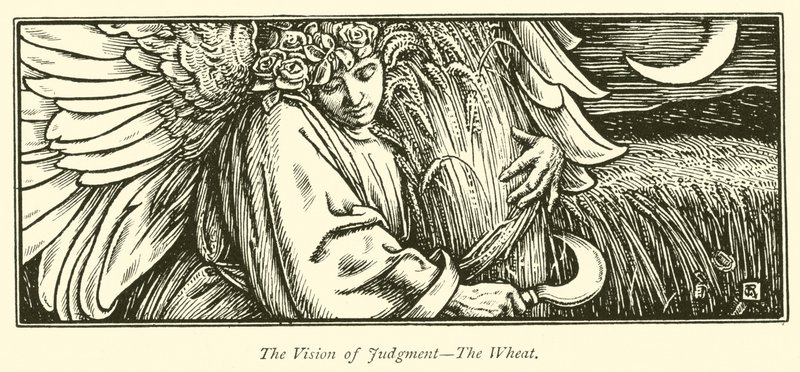 Het visioen van het oordeel, het graan door George Woolliscroft Rhead