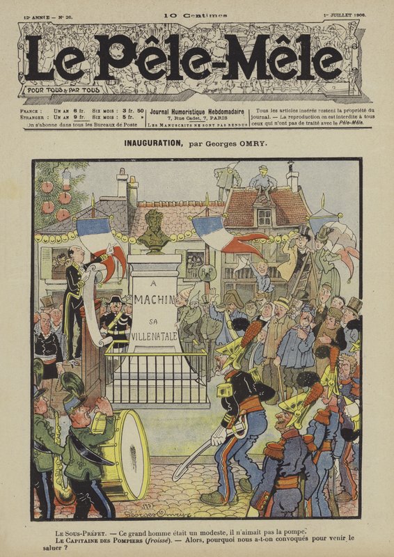 Inhuldiging. Illustratie voor Le Pele-Mele door Georges Antonin Henri Mory