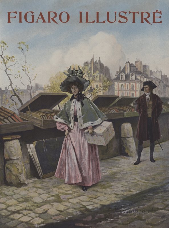 Aarzeling. Omslag van Le Figaro Illustre, oktober 1897 door Georges Jules Auguste Cain