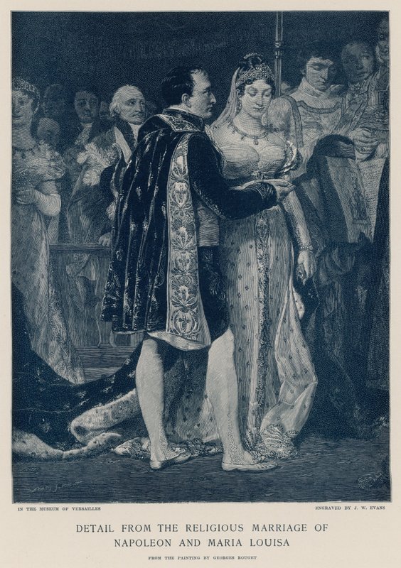 Detail van het religieuze huwelijk van Napoleon en Maria Louisa door Georges Rouget