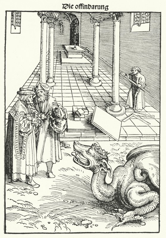 Pagina uit de eerste editie van Luthers Nieuwe Testament, gepubliceerd in Wittenberg in september 1522 door German School
