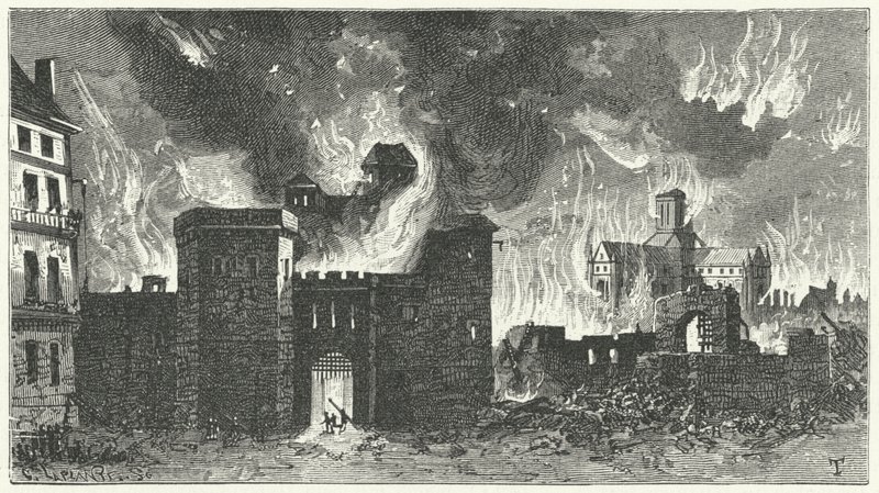 De grote brand van Londen, 1666 door German School