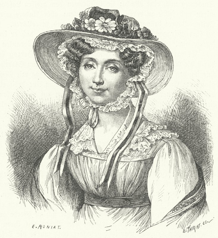 Adelaide, Prinses van Orléans (gravure) door German School