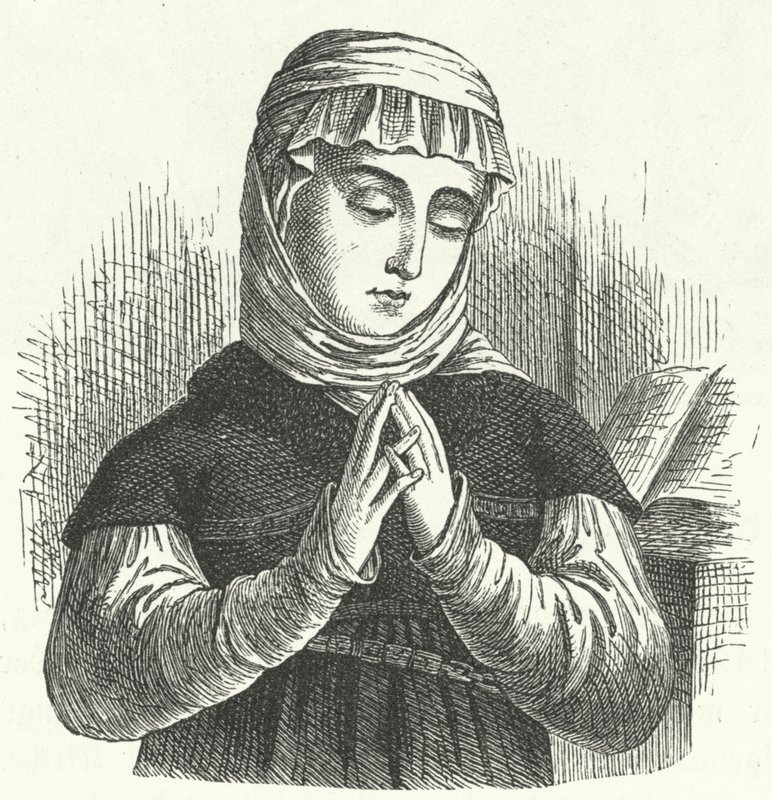 Anna Reinhard, vrouw van Huldrych Zwingli, leidende figuur in de Reformatie in Zwitserland (gravure) door German School