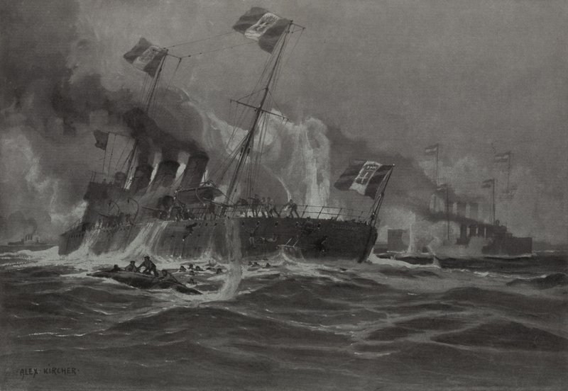 Aanval van de Oostenrijks-Hongaarse marine op twee Italiaanse torpedobootjagers door German School