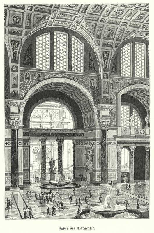 Thermen van Caracalla, Rome door German School