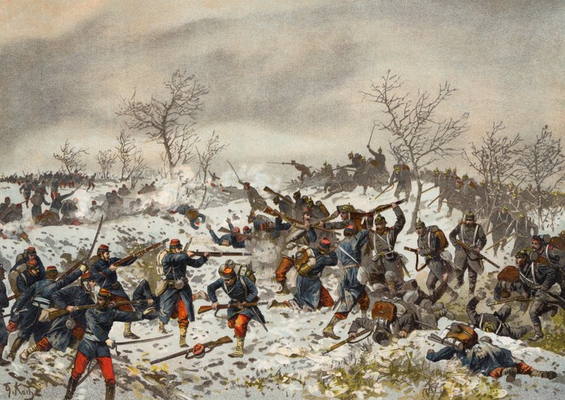 Slag voor Le Mans-Champagne, Frans-Pruisische Oorlog, 11 januari 1871 door German School