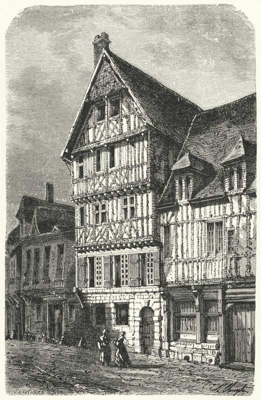 Geboorteplaats in Rouen van de Franse toneelschrijver Pierre Corneille door German School
