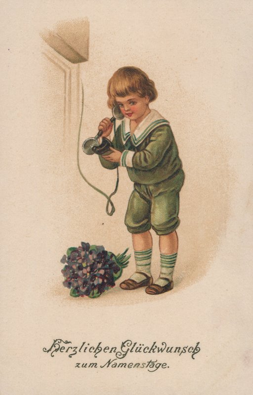 Jongen en telefoon door German School