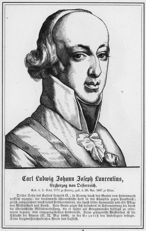 Karel Lodewijk Johan Jozef Laurentius, Aartshertog van Oostenrijk (gravure) door German School