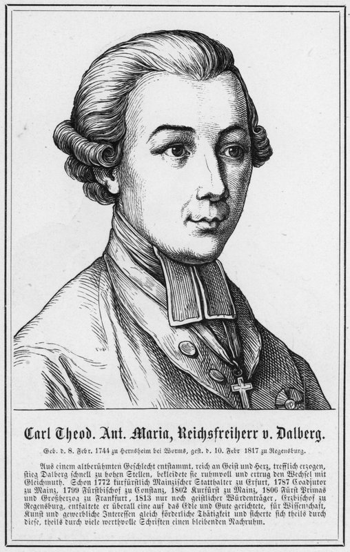 Carl Theodor Anton Maria, Rijksvrijheer van Dalberg (gravure) door German School
