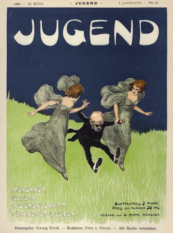 Omslagillustratie voor Jugend magazine, 1896 door German School
