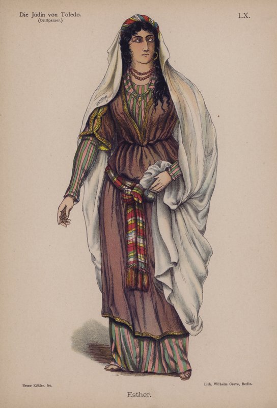 Esther, uit Die Jüdin von Toledo (De Jodin van Toledo) door Franz Grillparzer door German School