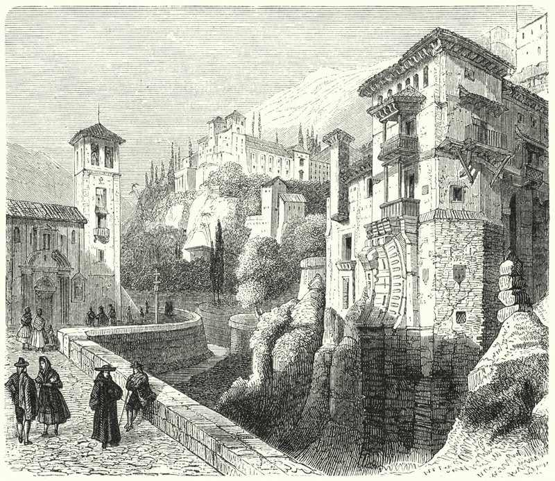 Generalife, zomerpaleis van de Nasrid-heersers van het Emiraat Granada, Spanje door German School