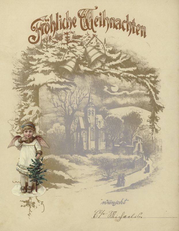 Duitse kerstkaart door German School