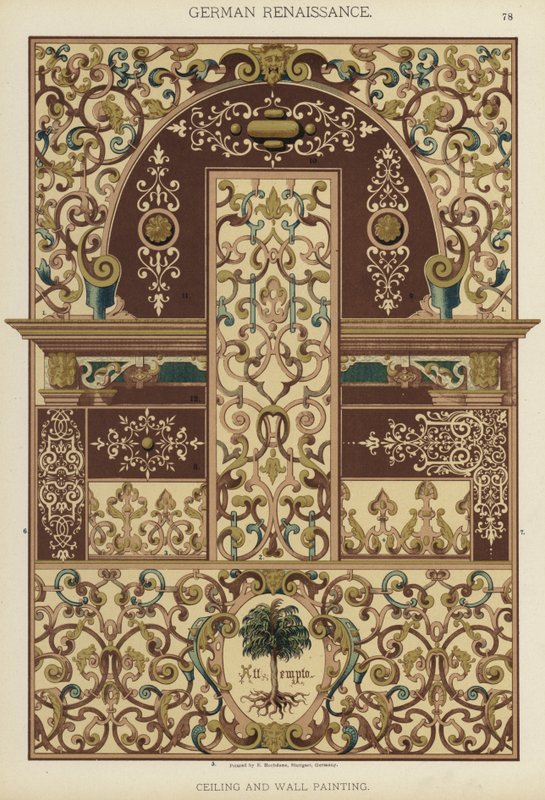 Duitse Renaissance, Plafond- en Muurdecoratie door German School