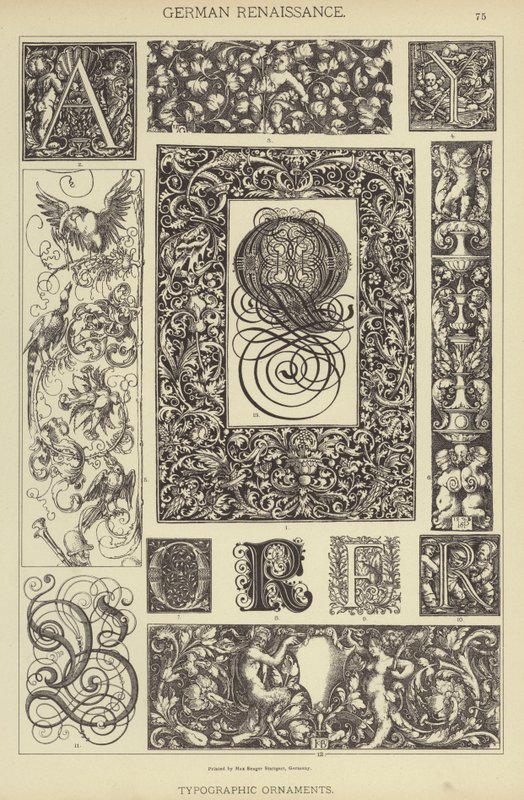 Duitse Renaissance, Typografische Ornamenten door German School