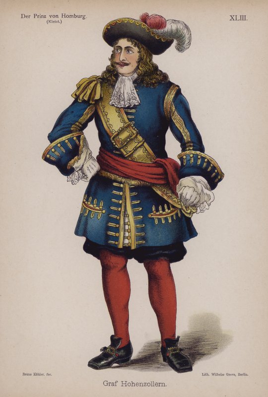 Graaf Hohenzollern, uit Der Prinz von Homburg (De Prins van Homburg) van Heinrich von Kleist door German School