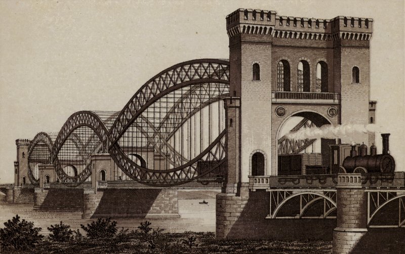 Hamburg: Eisenbahn-Elb-Brücke, De Spoorbrug over de Elbe door German School