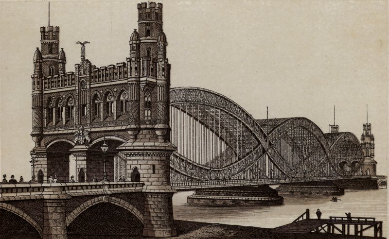 Hamburg: Neue Elb-Brucke, nieuwe brug over de Elbe door German School