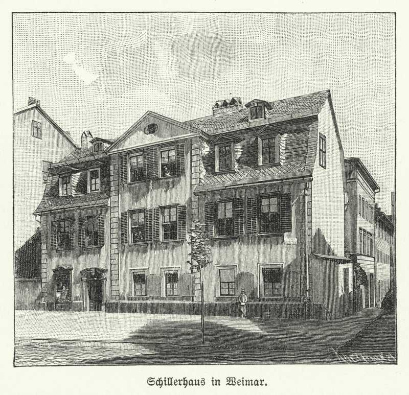 Huis van de dichter, toneelschrijver en filosoof Friedrich Schiller, Weimar, Duitsland door German School