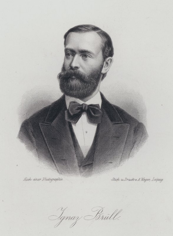 Ignaz Brull, in Moravië geboren Oostenrijkse pianist en componist (gravure) door German School