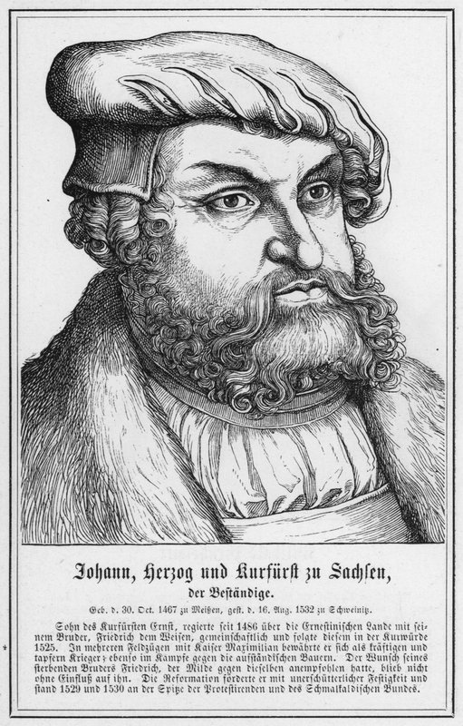Johann, Hertog en Keurvorst van Saksen, de Standvastige door German School