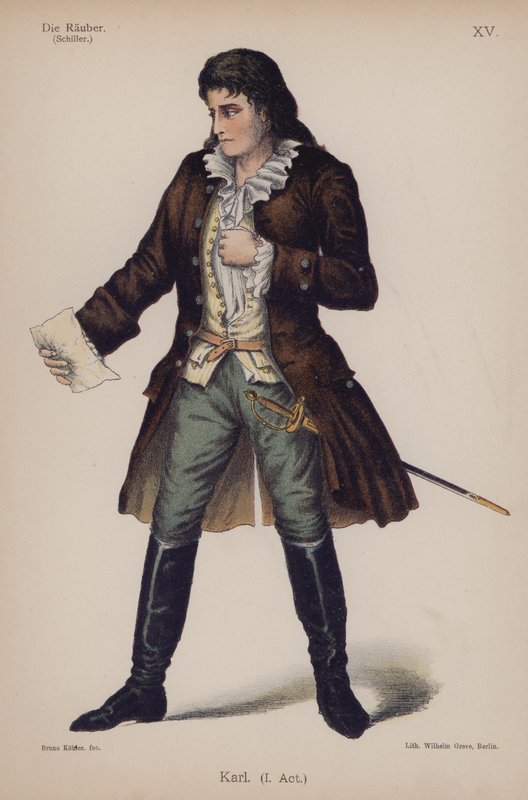 Karl, uit Die Rauber door Friedrich Schiller door German School