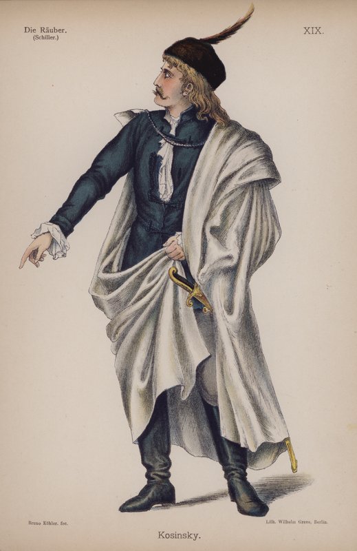 Kosinsky, uit Die Räuber (De Rovers) van Friedrich Schiller door German School