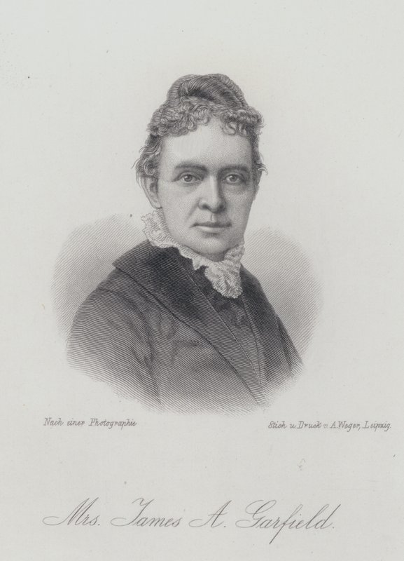 Lucretia Garfield, vrouw van de Amerikaanse president James A Garfield door German School