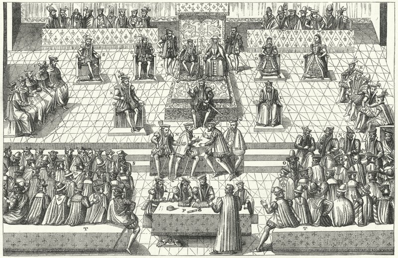 Bijeenkomst van de Franse Staten-Generaal in Orléans, januari 1561 door German School