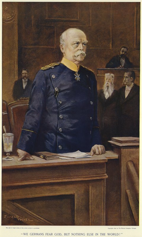 Otto von Bismarck tijdens een toespraak tot de Rijksdag door German School