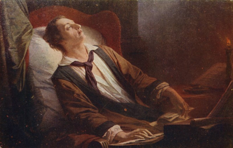 Portret van Carl Maria von Weber door German School