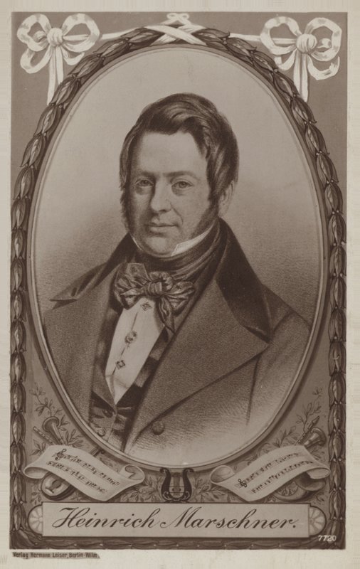 Portret van Heinrich Marschner door German School