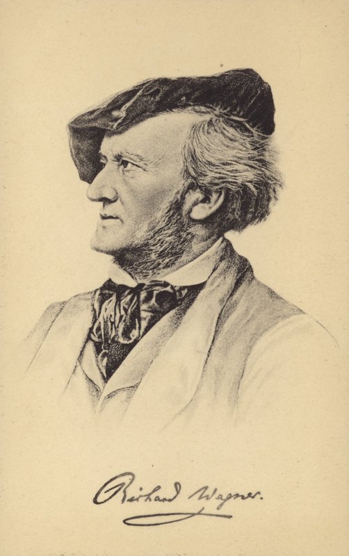 Portret van Richard Wagner door German School