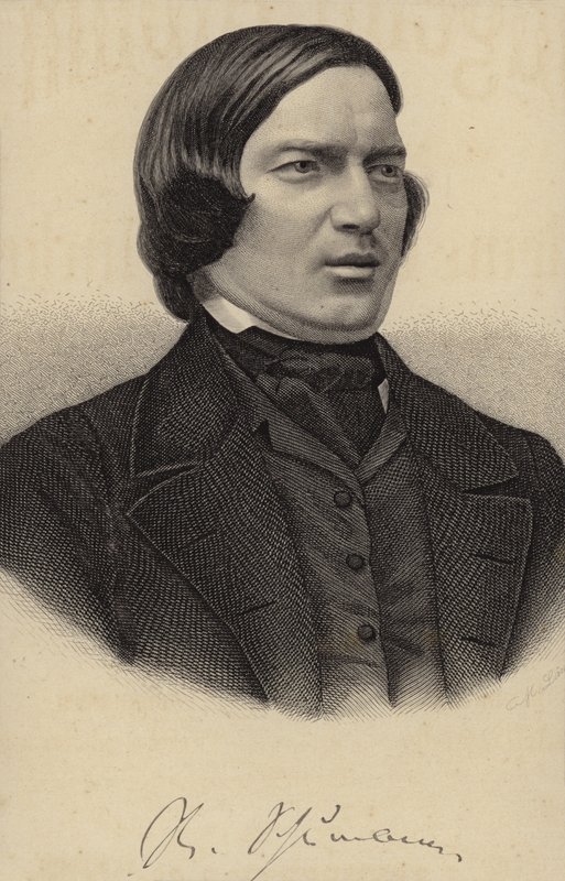Portret van Robert Schumann door German School
