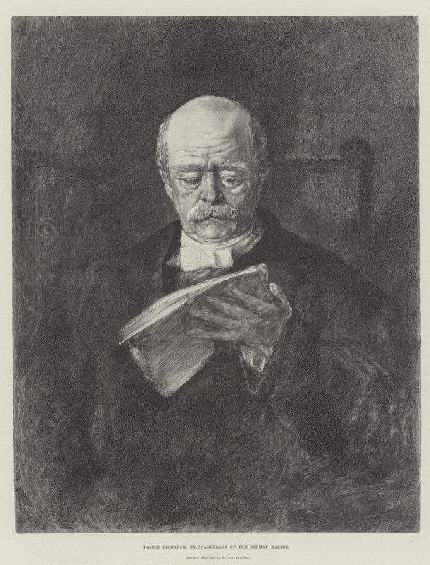 Prins Bismarck, ex-kanselier van het Duitse Rijk (gravure) door German School