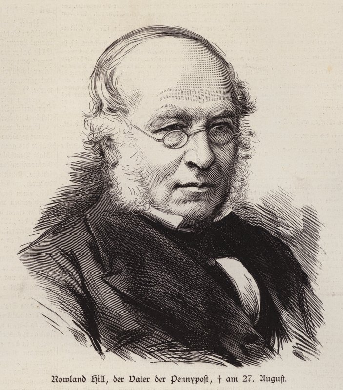 Rowland Hill, Britse hervormer van de postdienst en uitvinder van de postzegel door German School