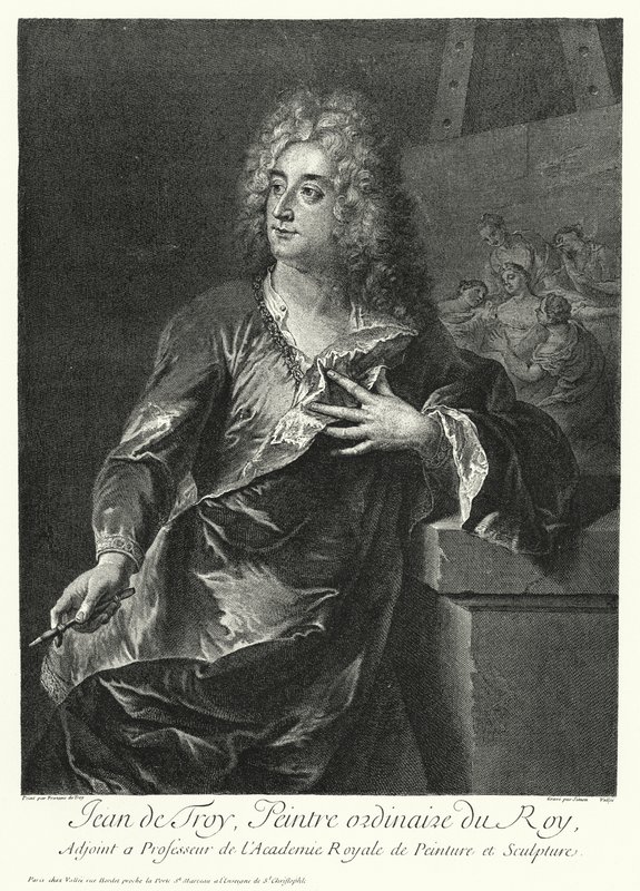 Zelfportret van de Franse kunstenaar Jean Francois de Troy door German School
