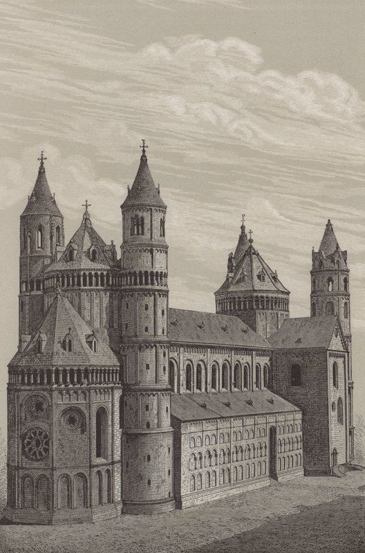 Sint-Pietersdom, de kathedraal in Worms, Duitsland door German School